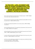 CA PSI SITE - LIFE&comma; ACCIDENT AND HEALTH AGENT EXAMINATION &lpar;LIFE AGENT&rpar; LATEST 2025-2026 ACTUAL EXAM 160 QUESTIONS AND CORRECT DETAILED ANSWERS&period;