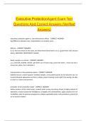 Executive ProtectionAgent Exam Test Questions And Correct Answers &lpar;Verified Answers&rpar;