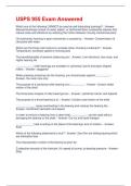 USPS 955 Exam Answered