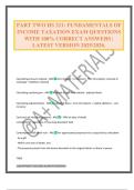 PART TWO HS 321&colon; FUNDAMENTALS OF INCOME TAXATION EXAM QUESTIONS WITH 100&percnt; CORRECT ANSWERS &vert; LATEST VERSION 2025&sol;2026&period;
