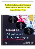 Test Bank For Guyton and Hall Textbook of Medical Physiology &lpar;Guyton Physiology&rpar; 15th Edition&period;By John E&period; Hall &period; Latest Edition 2026