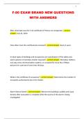 F-80 EXAM BRAND NEW QUESTIONS WITH ANSWERS