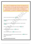 15&period; ADULT IMMUNIZATION SCHEDULE FOR AGES 19 YEARS OR OLDER&period; EXAM QUESTIONS WITH 100&percnt; CORRECT ANSWERS &vert; LATEST VERSION 2025&sol;2026&period;
