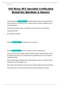 NAN Mckay HCV Specialist Certification &vert;Actual Key Questions & Answers