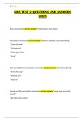 SWA TEST 2 QUESTIONS AND ANSWERS 2025