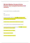 RN Adult Medical Surgical Online Practice Test Complete Questions And Answers