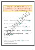 LASERS CERTIFICATION EXAM QUESTIONS WITH 100&percnt; CORRECT ANSWERS &vert; LATEST VERSION 2025&sol;2026&period;