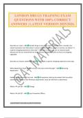 LONDON DRUGS TRAINING EXAM QUESTIONS WITH 100&percnt; CORRECT ANSWERS &vert; LATEST VERSION 2025&sol;2026&period;