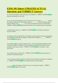 EXSS 181 Quizes UPDATED ACTUAL  Questions and CORRECT Answers 