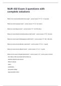 NUR 432 Exam 3 questions with complete solutions