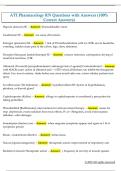 ATI Pharmacology RN Questions with Answers &lpar;100&percnt;  Correct Answers&rpar;