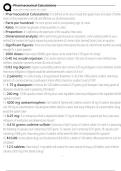 Pharmaceutical Calculations Exam Questions and Answers 100% Pass |Already Graded A+| Verified and Updated |Actual 2025/2026 Cheat Sheet