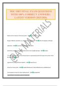 MSC ORT FINAL EXAM QUESTIONS WITH 100&percnt; CORRECT ANSWERS &vert; LATEST VERSION 2025&sol;2026&period;
