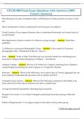 CPCM 000 Final Exam Questions with Answers &lpar;100&percnt;  Correct Answers&rpar; 