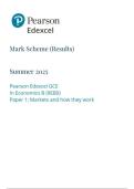 Pearson Edexcel a level Economics B&vert; final mark scheme&vert;2025&vert;9EB0&sol;01&vert;