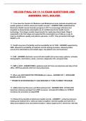 HS3308 FINAL CH 11-14 EXAM QUESTIONS AND ANSWERS 100&percnt; SOLVED 