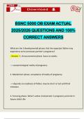 BSNC 5000 OB EXAM ACTUAL 2025&sol;2026 QUESTIONS AND 100&percnt; CORRECT ANSWERS