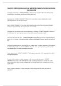 PRACTICE CERTIFICATION EXAM FOR WATER TREATMENT UPDATED QUESTIONS AND