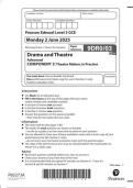 Pearson Edexcel a level Drama and Theatre &vert;question paper&vert;2025&vert;9DR0&sol;03&vert;