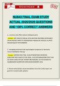 NU643 FINAL EXAM STUDY ACTUAL 2025&sol;2026 QUESTIONS AND 100&percnt; CORRECT ANSWERS