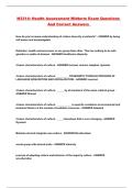 N3314&colon; Health Assessment Midterm Exam Questions And Correct Answers 