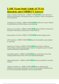 LADC Exam Study Guide ACTUAL  Questions and CORRECT Answers 