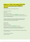 patho test 3 MSN study guide UPDATED  ACTUAL Questions and CORRECT  Answers