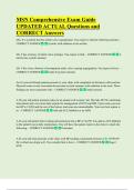 MSN Comprehensive Exam Guide  UPDATED ACTUAL Questions and  CORRECT Answers 