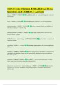 MSN 571 for Midterm UPDATED ACTUAL  Questions and CORRECT Answers