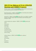 MSN 571 for Midterm ACTUAL UPDATED  Questions and CORRECT Answers 