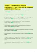 MSN 571 Pharmacology Midterm  &lpar;cardiology&rpar; UPDATED ACTUAL Questions  and CORRECT Answers 