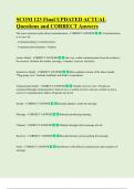 SCOM 123 Final UPDATED ACTUAL  Questions and CORRECT Answers 