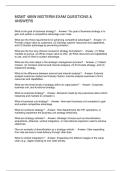 MGMT 485W MIDTERM EXAM QUESTIONS & ANSWERS