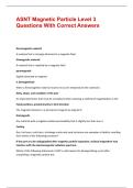 ASNT Magnetic Particle Level 3 Questions With Correct Answers