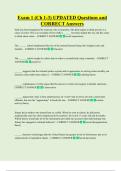 Exam 1 &lpar;Ch 1-3&rpar; UPDATED Questions and  CORRECT Answers 