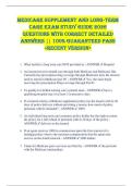 Medicare Supplement and Long-Term  Care Exam Study Guide 2026  Questions with Correct Detailed  Answers &vert;&vert; 100&percnt; Guaranteed Pass  <Recent Version> 
