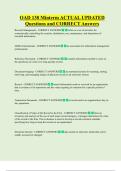 OAD 138 Minterm ACTUAL UPDATED  Questions and CORRECT Answers