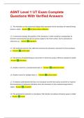 ASNT Level 1 UT Exam Complete Questions With Verified Answers
