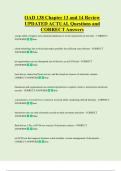 OAD 138 Chapter 13 and 14 Review  UPDATED ACTUAL Questions and  CORRECT Answers 
