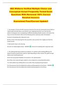 OEC Midterm Verified Multiple Choice and  Conceptual Actual Frequently Tested Exam  Questions With Reviewed 100&percnt; Correct  Detailed Answers  Guaranteed Pass&excl;&excl;Current Update&excl;&excl; 