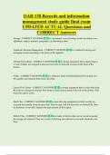 OAD 138 Records and information  management study guide final exam  UPDATED ACTUAL Questions and  CORRECT Answers 