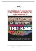 Test Bank to accompany Neuroscience&comma; Sixth Edition by Dale Purves &sol;&sol; 9780878937257 &sol;&sol; Complete Guide Chapter 1-34&vert; Latest Test Bank 100&percnt; Veri&filig;ed Answers with rationales &vert; LATEST
