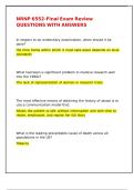 NRNP 6552-Final Exam Review QUESTIONS WITH ANSWERS