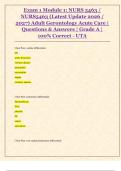 Exam 1 Module 1&colon; NURS 5463 &sol;  NURS5463 &lpar;Latest Update 2026 &sol;  2027&rpar; Adult Gerontology Acute Care &vert;  Questions & Answers &vert; Grade A &vert;  100&percnt; Correct - UTA
