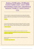  Exam 4&colon; NURS 5463 &sol; NURS5463  &lpar;Latest Update 2026 &sol; 2027&rpar; Adult  Gerontology Acute Care &vert; Questions &  Answers &vert; Grade A &vert; 100&percnt; Correct -  UTA