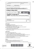 Pearson Edexcel International GCSE In English Language &lpar;4EA1&rpar; Paper 1&colon; Non-fiction Texts and Transactional Writing For June 2025