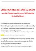 2025 NGN HESI RN EXIT V2 EXAM  with 160 Questions and Answers &lpar;100&percnt; Verified  Revised Full Exam&rpar; 