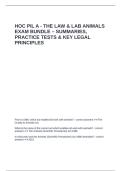 HOC PIL A - THE LAW & LAB ANIMALS EXAM BUNDLE &ndash; SUMMARIES&comma; PRACTICE TESTS & KEY LEGAL PRINCIPLES