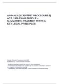 ANIMALS &lpar;SCIENTIFIC PROCEDURES&rpar; ACT&comma; 1986 EXAM BUNDLE &ndash; SUMMARIES&comma; PRACTICE TESTS & KEY LEGAL PRINCIPLES