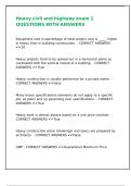 Heavy civil and highway exam 1 QUESTIONS WITH ANSWERS